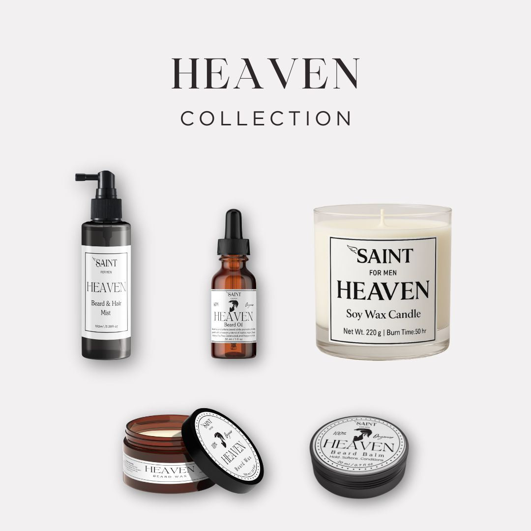 Heaven Collection by SAINT by LunaAngel – organic men’s beard, hair, skincare and soy candles handcrafted in Egypt